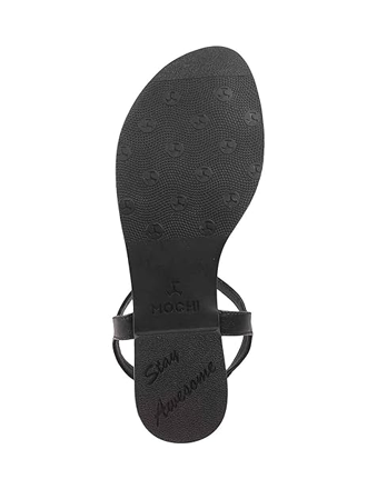 Mochi Women's Faux Leather Flat Fashion Sandals