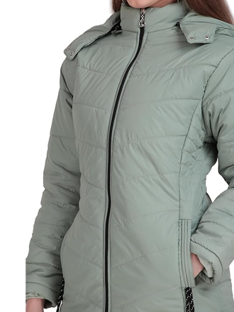 Brazo Long Hooded Puffer Jacket