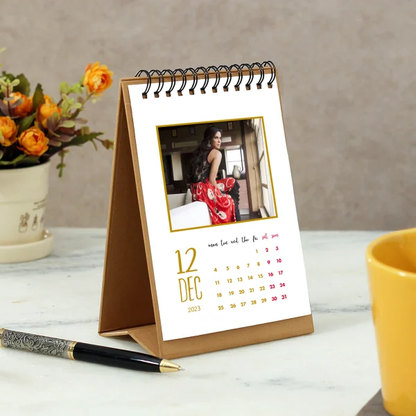 New Year Calendar in Yellow