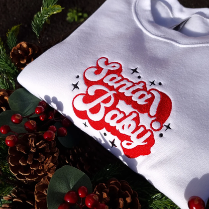 Santa Baby Christmas Embroidered