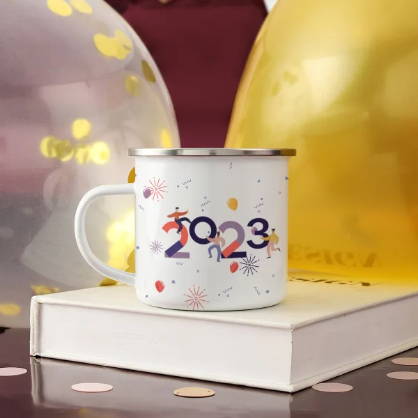 New Year New Enamel Mug