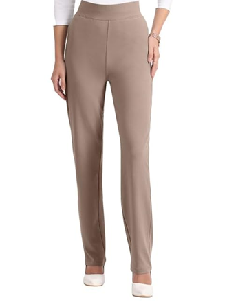 Women's Straight Fit Mid Rise Pants