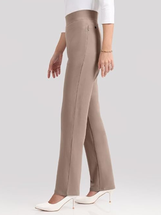 Women's Straight Fit Mid Rise Pants