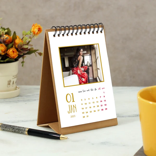 New Year Calendar in Yellow