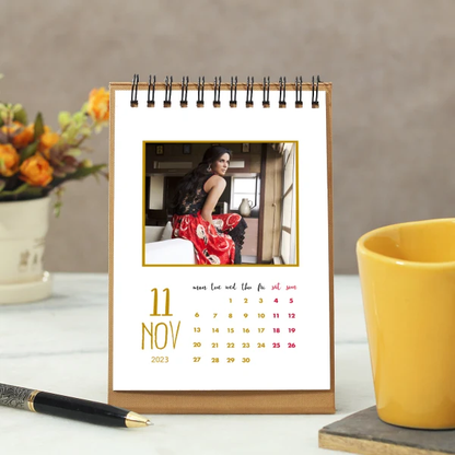 New Year Calendar in Yellow