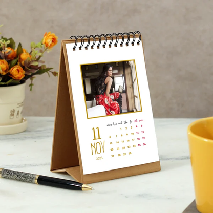 New Year Calendar in Yellow