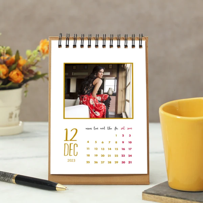 New Year Calendar in Yellow
